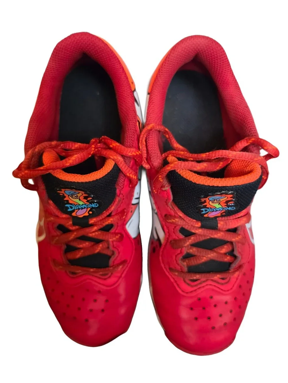 Nike Kids Red & Orange Soccer Cleats with White Swoosh